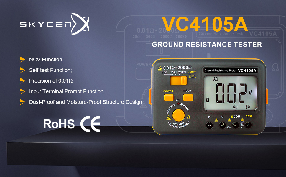 VC4105A Digital Earth Ground Resisitaance Tester