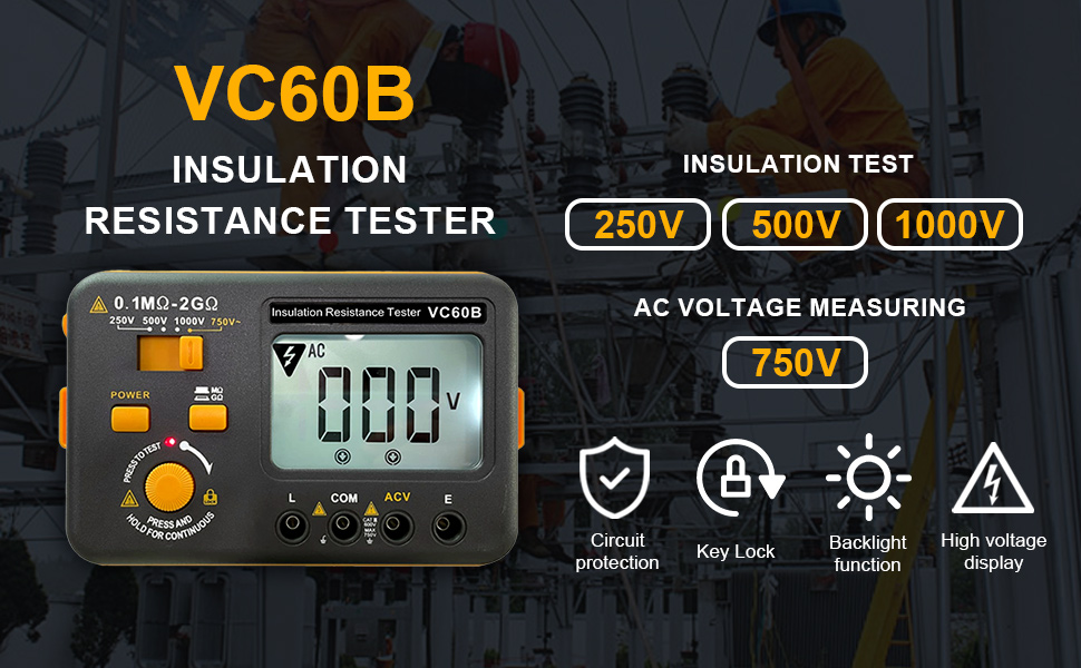 VC60B Insulation Resistance Tester