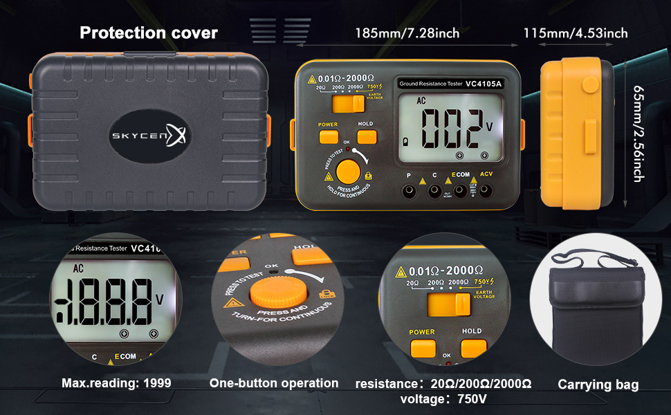 VC4105A Digital Earth Ground Resisitaance Tester