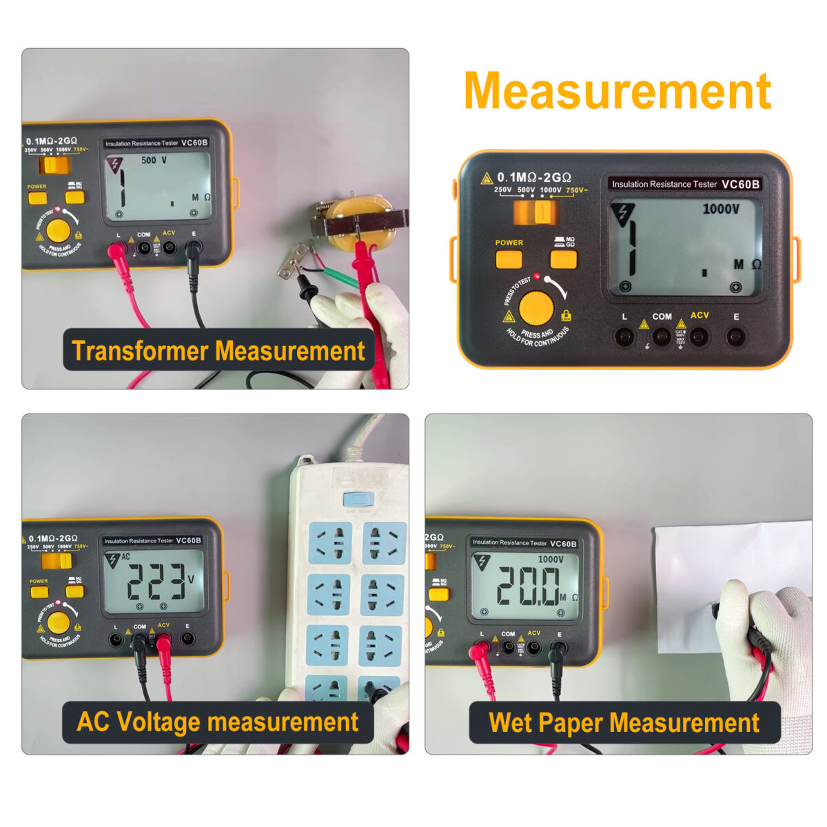 VC60B Digital Insulation Resistance Tester