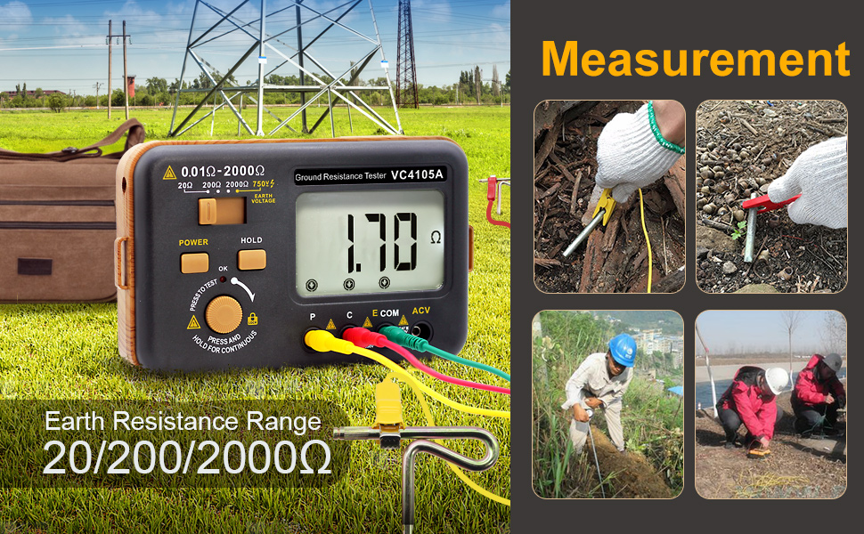 VC4105A Ground Resistance Meter