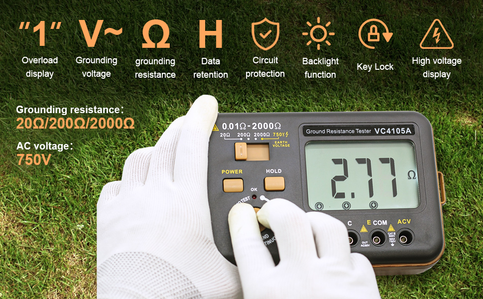 VC4105A Ground Resistance Meter