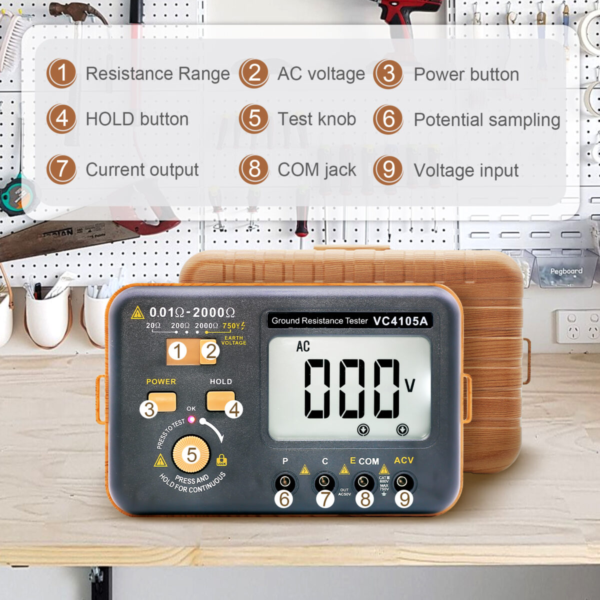 VC4105A Earth Resisitence Tester