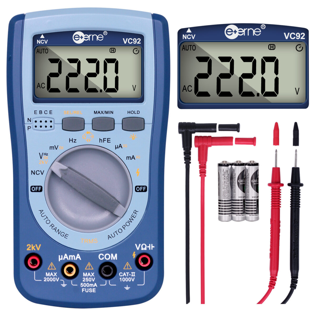 VC92 Fully Protected Overload-Proof Digital Multimeter