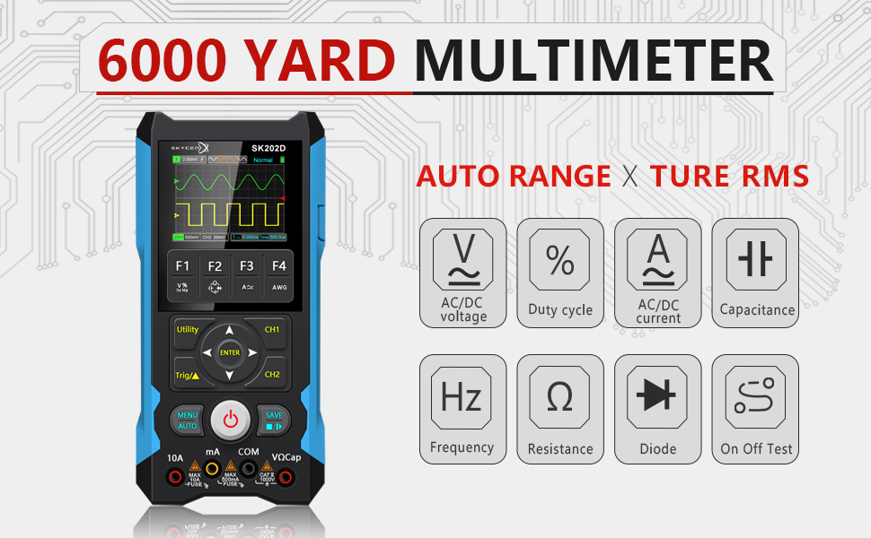 ET202D 3 in 1 Handheld Oscilloscope Multimeter