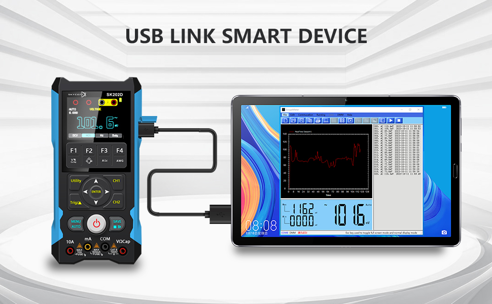 ET202D 3 in 1 Handheld Oscilloscope Multimeter